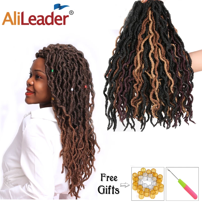 Alileader Afro Nu Locs Hair Crochet 20Strands/Pcs Synthetic Spring Twist Extensions Curly Fake Dreadlocks |