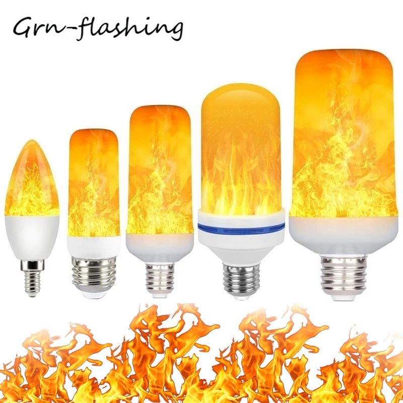 Ampoule À Effet De Flamme E27, Avec 3 Modes D'éclairage, Lampes Rétro D