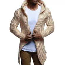 Dropshipping 2019 Brand Quality Cardigan Men Coats Solid Hooded Sweaters Men Fashion Long Thick Warm Winter Sweater Men Outwear Dropshipping 2019 Brand Quality Cardigan Men Coats Solid Hooded Sweaters Men Fashion Long Thick Warm Winter Sweater Men Outwear