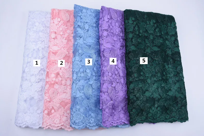 Модная африканская сетчатая кружевная ткань Handwok embroidery Bone Rope французский Тюль кружевная ткань нигерийское высокое качество праздничное платье A1765