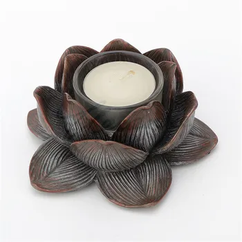 

Chinese Style Chill Casting Copper Simulation Lotus Resin Candleholder Creative Home Living Room Bedroom Aromatherapy Candle Cup Desktop Decoration Craftwork Figurines X3051