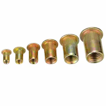 

165pcs Flat Rivet Nuts Kit M3-M10 Nutsert Threaded Rivnut Metric Tools Assort