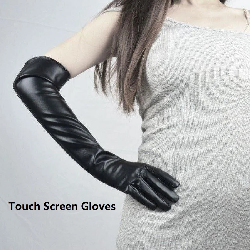 

1 Pair Women Winter Gloves Leather Touch Screen Full Finger Mittens Touch Screen Gloves Winter Warm Outdoor Windproof Gloves