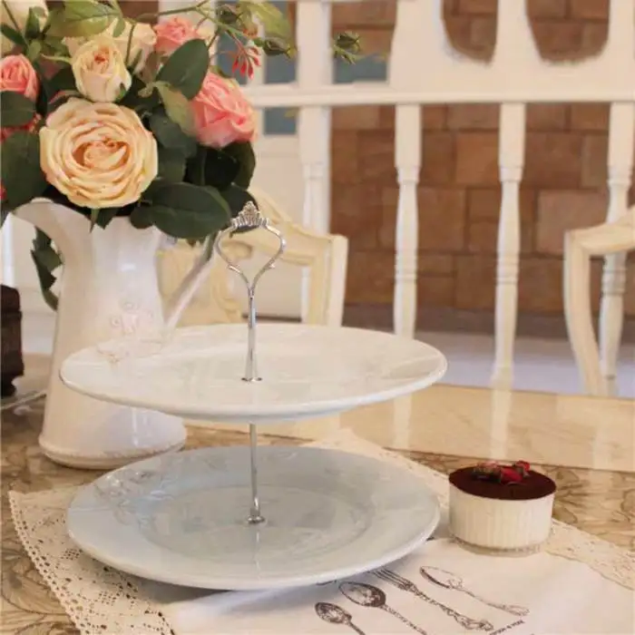 2& 3 слоя стали еда Кекс Торт Дисплей Стенд стойки Свадьба Рождество BJStore
