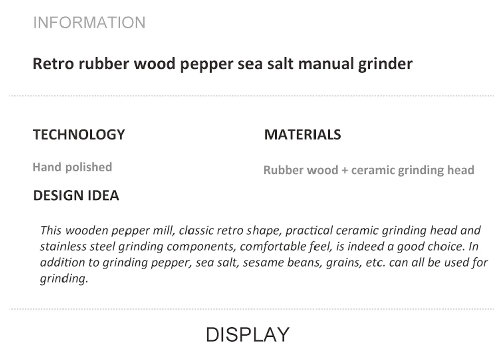 Wooden Salt And Pepper Grinders | Buy Salt & Pepper Grinder