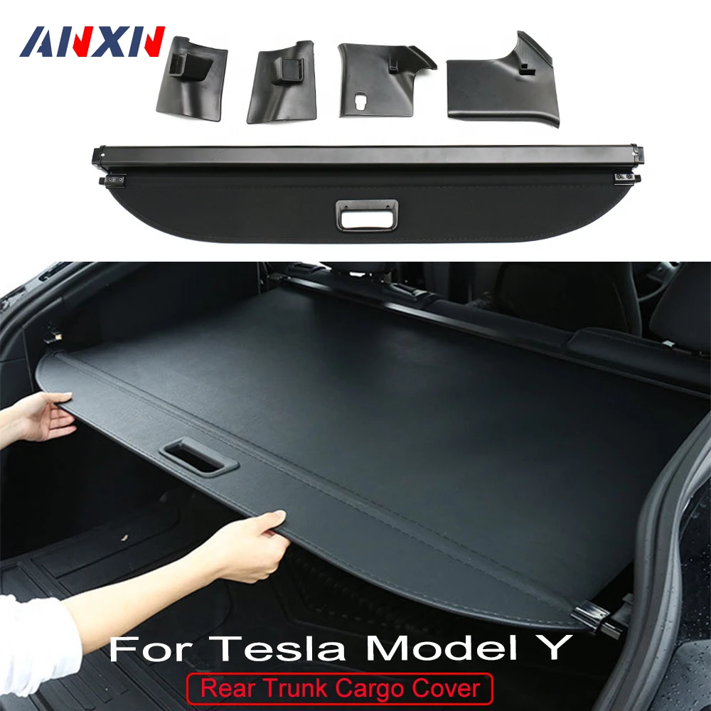 Trunk Cargo Cover For Tesla Model Y Security Shield Rear Luggage