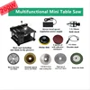 12-24V 200W Table Saw Mini Desktop Electric Saw Cutter Speed Angle Adjustable Cutter for Wood Plastic Acrylic 2