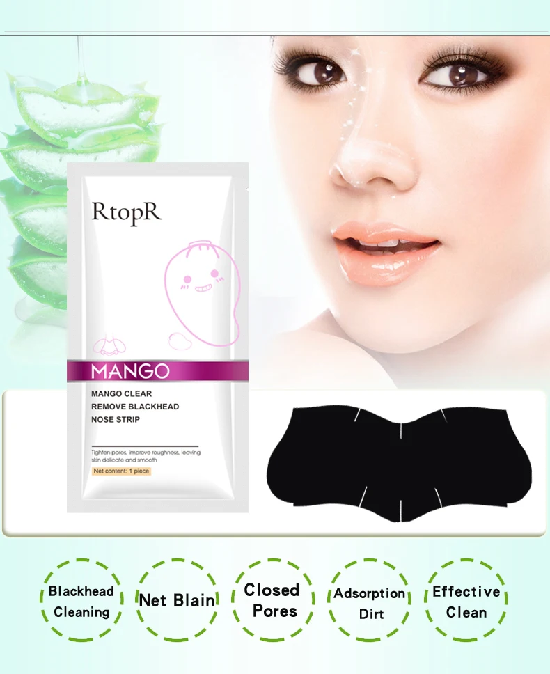 

Mango Blackhead Remover Nose Black Mask Acne Treatment Pore Strip Face Lift Firming Peeling off T Zone Care Oil-control Skincare