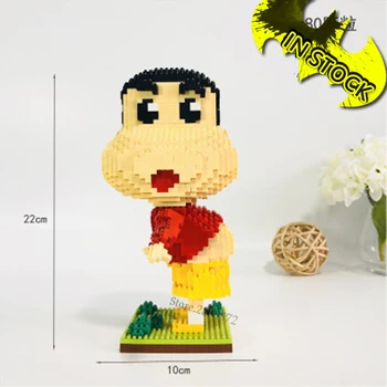 

In Stock HC9023 Crayon Shinchan 1685Pcs Diamond particle Cartoon Fashion Model Building Kits Blocks Bricks Diamond blocks