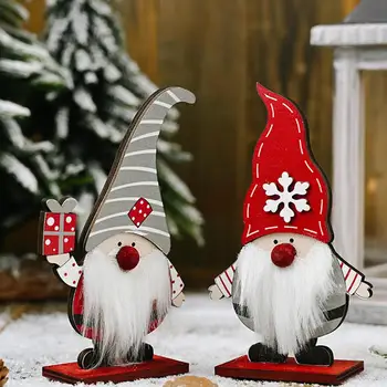 online 2020 Criativo Natal Decorações De Madeira Pinho Cone Floresta Velho Com Capuz Decoração Boneca Sem Rosto Para Decoração Casa