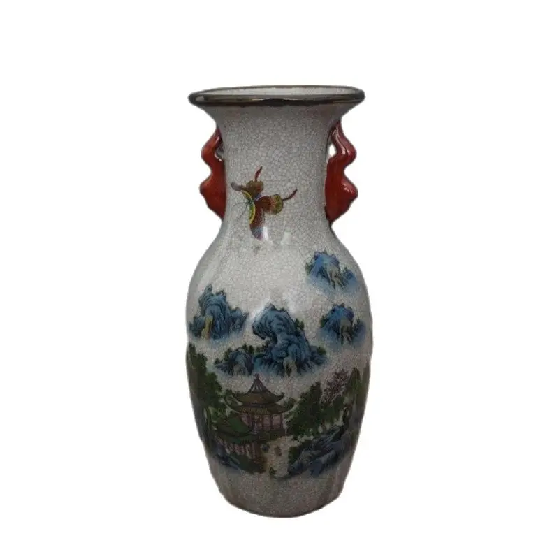 Chinese old porcelain vase Painted glaze porcelain vase 