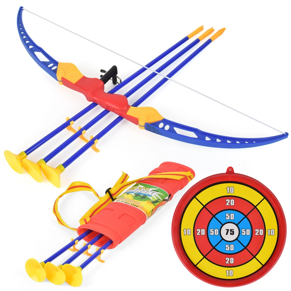 

Kids Arrow Toy Outdoor Sports Set Archery with Target Bow Plastic Soft Sucker Simulation Garden Fun Game For Boys Birthday Gifts