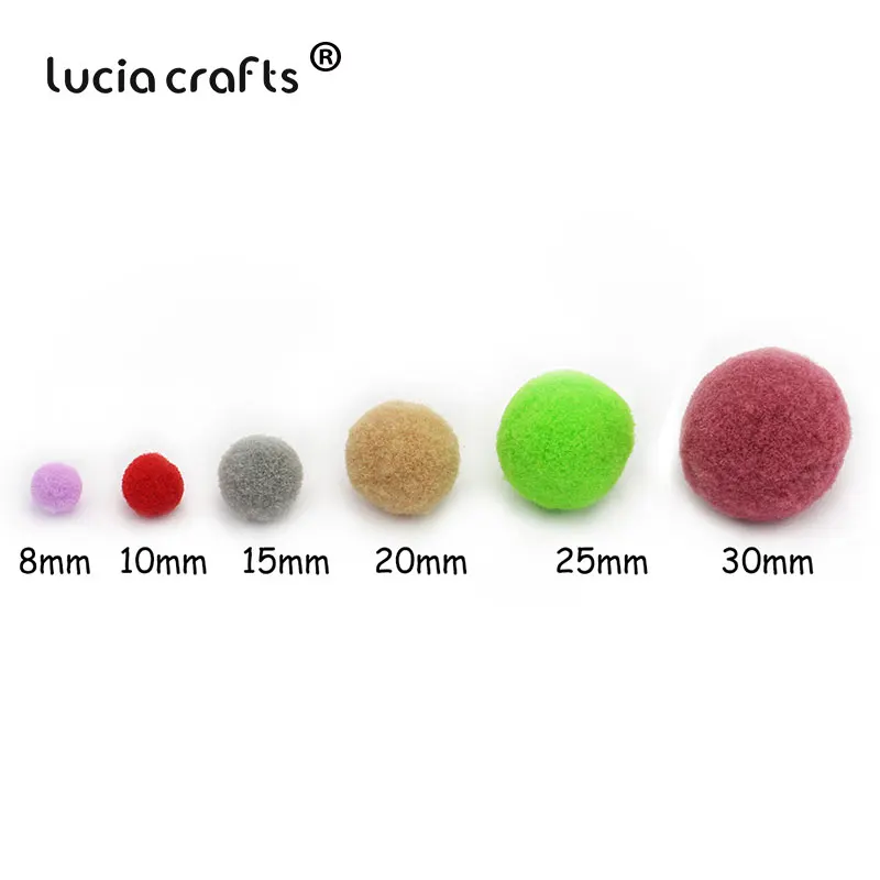 Lucia crafts, 144 шт, 15 мм, разноцветный помпон, меховой шар, для рукоделия, свадьбы, вечеринки, домашнего декора, сделай сам, детские игрушки ручной работы, аксессуары K0502