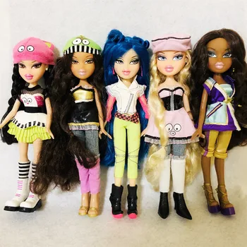 

new Original cute mgadoll Bratz Doll Blue hair Big lips Beautiful and fashionable girl doll Best Gift for Child