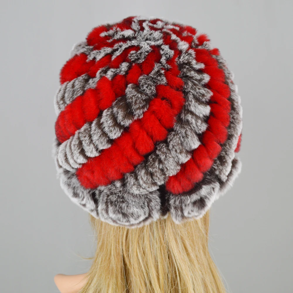Venta Caliente натуральный Rex Conejo Pelo Sombrero Mujer Hecho A Mano Kina Boinas Para Mujer Gorro Mujer