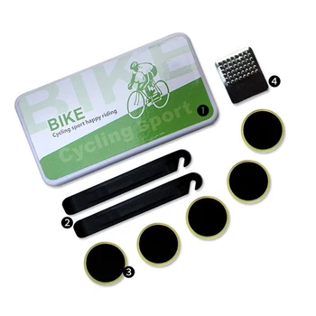 Przenośna rowerowa narzędzia do naprawy opon zestaw narzędzi rowerowych dla rowerzystów zestaw narzędzi rowerowych do wielofunkcyjnej naprawy opon pierwszej pomocy rowerowej tanie i dobre opinie CN (pochodzenie) Zestawy do naprawy opon Tire repair box