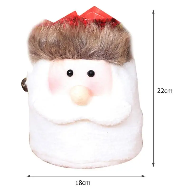 Lovely Candy Gift Drawstring Bag Cloth Apple Bag Santa Claus Snowman Elk Applique Merry Christmas Supplies Children Gift