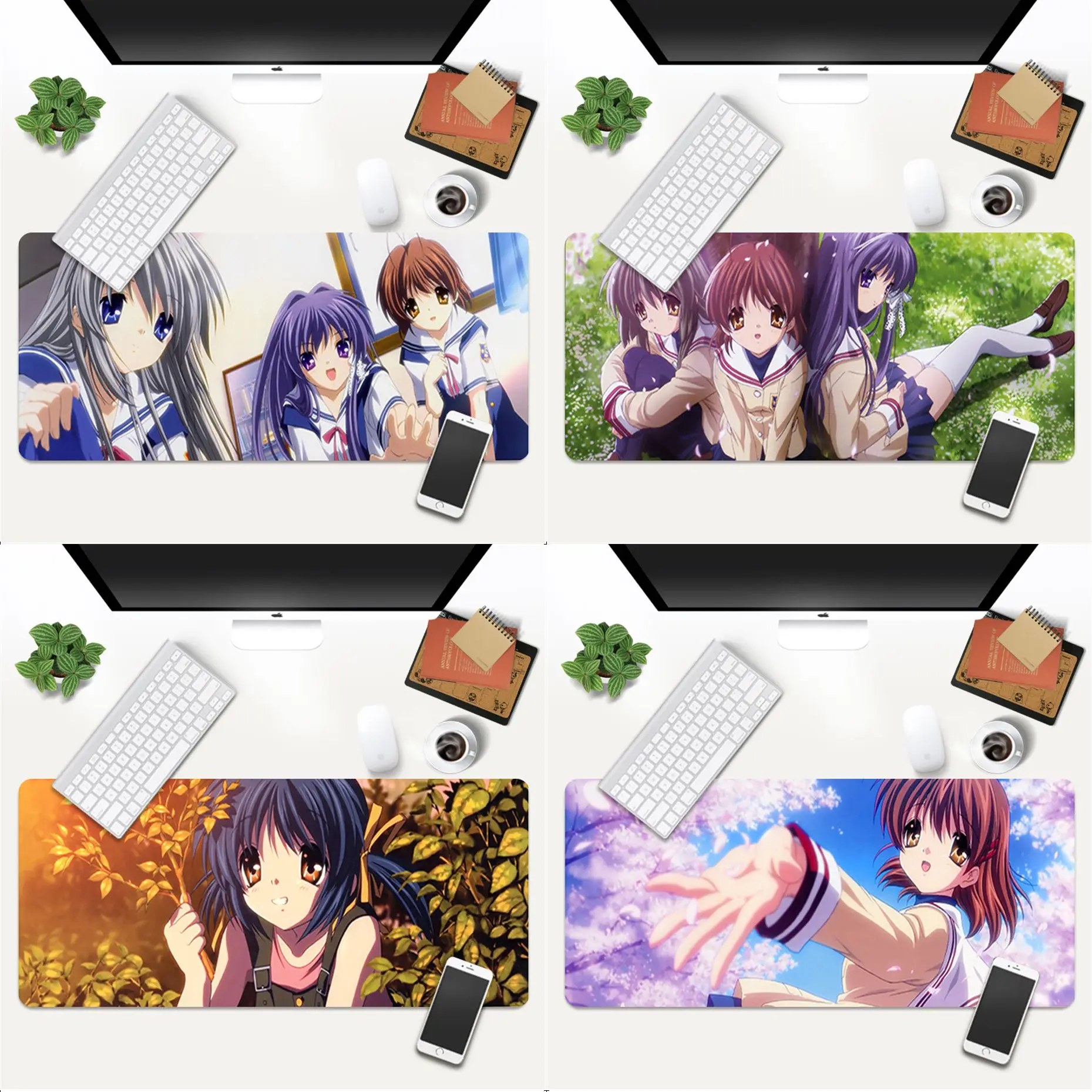 

MaiYaCa Hot Sales Clannad Rubber Pad to Mouse Game Gaming Mouse Pad Large Deak Mat 700x300mm for overwatch/cs go