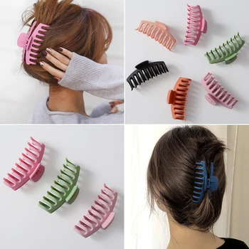 

Elegant Frosted Big Barrette Crab Hair Claws Bath Hair Ponytail Clip Hairpins Headwear for Women Girls Hair Accessories