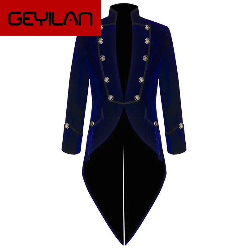 

Custom Made Fashion Velvet Bule Swallow Tailed Coat Men Suits Formal Party Prom Blazer latest men suit 2019 Hot SaleJacket+Pant