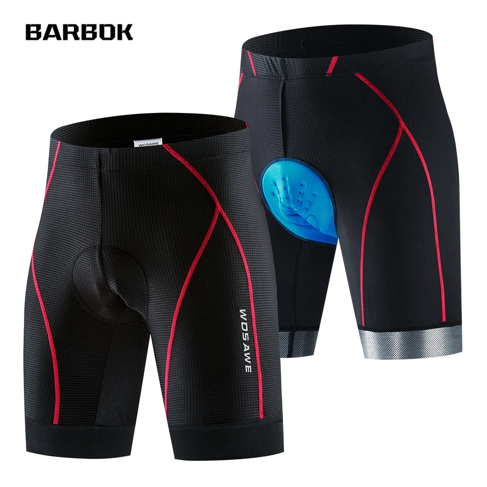 

WOSAWE Summer Cycling Shorts 5D Padded Bike Bicycle MTB Liner Shorts with Anti-Slip Leg Grips Ropa Ciclismo Tights For Man Women