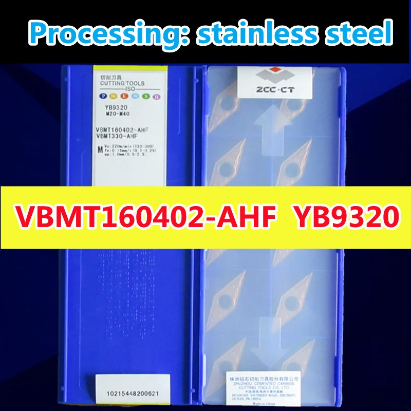 YB9320 VBMT160402-AHF 10pcs 20pcs 50pcs 100pcs 100% original ZCC.CT Carbide insert Processing: stainless steel | Инструменты