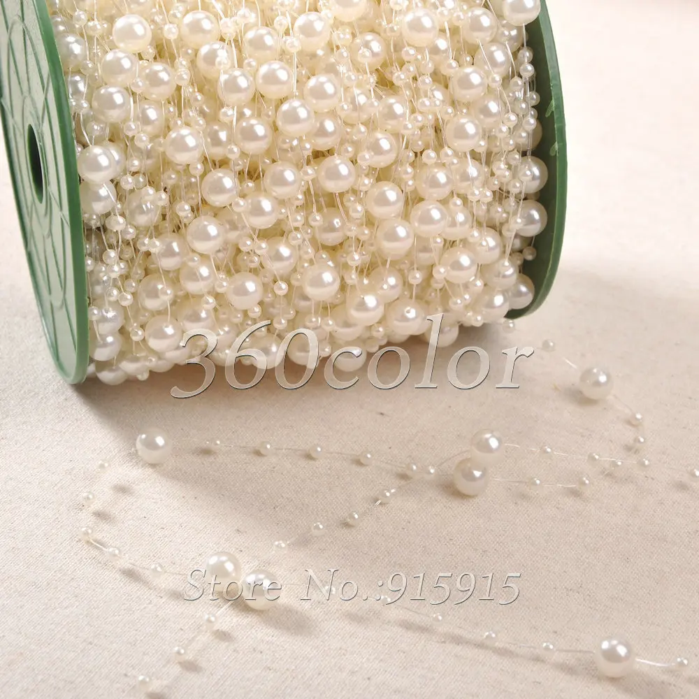 5 метров искусственная леска цепочка с жемчужными бусинами гирлянда цветы