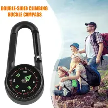 Двухсторонний карабин с компасом Открытый Крюк выживания компасы термометр