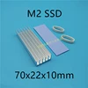 M.2 SSD Hard disk Heat Sink with Thermal pad 70x22x10MM laptop Hard disk ssd aluminum fin ► Photo 3/3