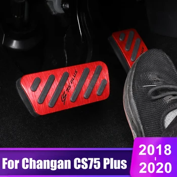 

Aluminum alloy Car Accelerator Gas Pedal Brake Pedals Plate Cover Case Non Slip Pads AT For Changan CS75 Plus 2018 2019 2020