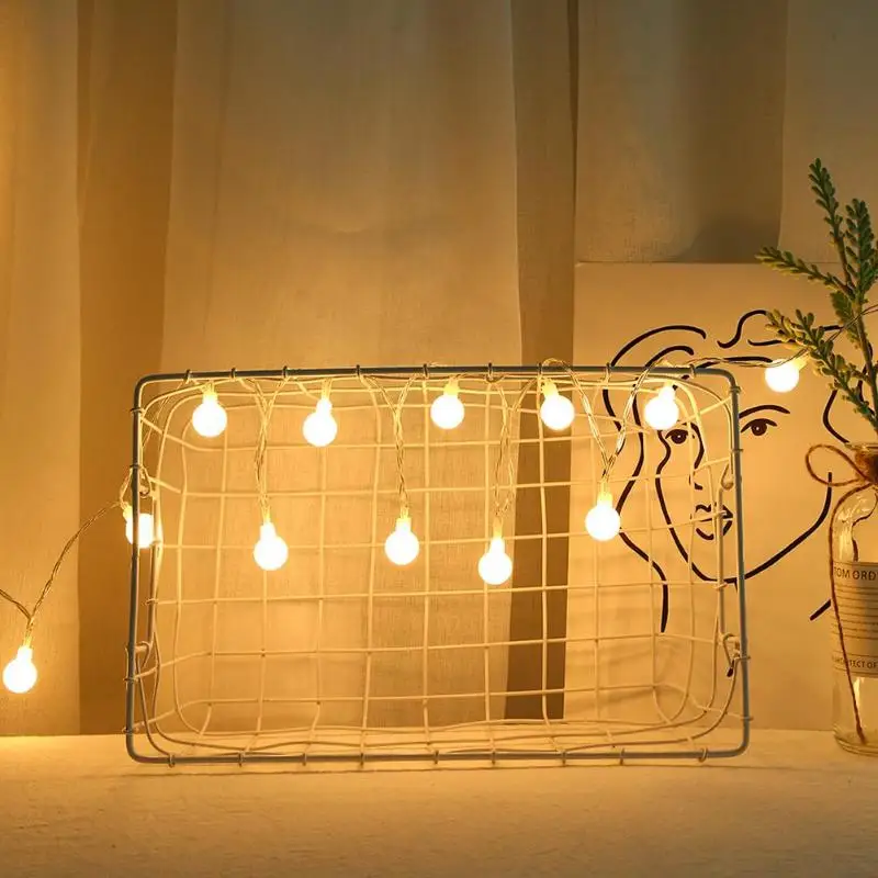 10 м 100LED круглый шар Сказочный светильник для рождественской вечеринки декоративная лампа