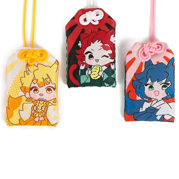 

Anime Demon Slayer: Kimetsu no Yaiba Tanjirou Nezuko Acrylic Cards Holder Bus Pass Business Card Case Keychain Bag's pendant