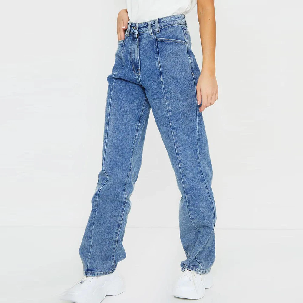 Active wear Jeans met rechte pijpen wit elegant Mode Spijkerbroeken Jeans met rechte pijpen 