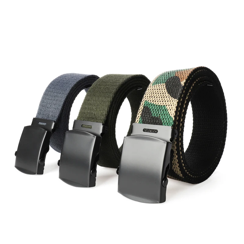 

Camouflage Print Waist Belts For Women Men Unisex Casual Couples Gary Designer Canvas Fashionable Smooth Buckle Waist Belt