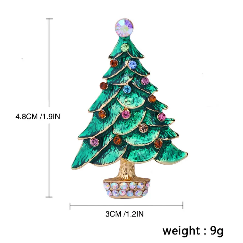 Christmas tree 2 Год Рождество нагрудные булавки конфеты Стразы ювелирные изделия Броши Одежда значок значки Винтаж креативный подарок для фестиваля - Цвет: Christmas tree 2