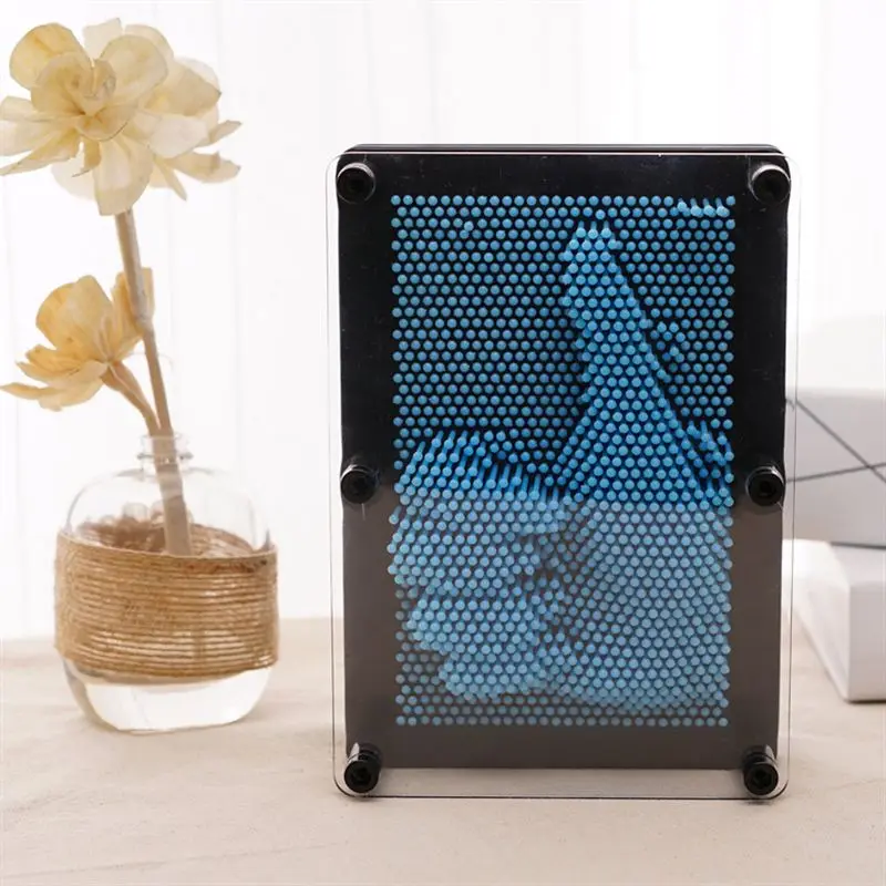 ГОРЯЧАЯ Детская забавная игрушка пластиковая 3D DIY модель антистресс клон отпечаток пальца иглы слизи рук Плесень Детские развивающие игрушки CUN 668 - Цвет: Light blue M