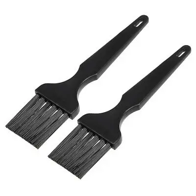 

2pcs Plastic Handle ESD Anti Static Conductive Brush 6 Holes Black