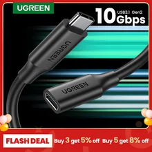Ugreen-Cable de extensión USB tipo C, Cable extensor USB-C Thunderbolt 3 para Xiaomi Nintendo interruptor USB 3,1