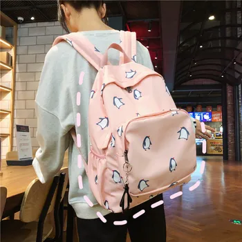 

2020 Fashion New Design High School Students' Backpack Department Young Girls' Fresh Printing Backpack