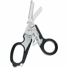 6 em 1 tesoura de resposta de emergência raptor com cortador de correia e disjuntor de vidro preto com coldre compatível molle