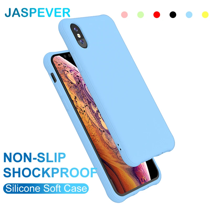 

Shockproof Silicone Case For Iphone 11 Pro Max Xs Max Xr X 8 7 6s 6 Plus Candy Color Matte Soft Back Cover Case Non-slip Coque