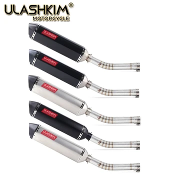 

Motorcycle full System exhaust Muffler Escape middle Link Contact pipe For Yamaha YZF R6 1998 1999 2000-2004 2005