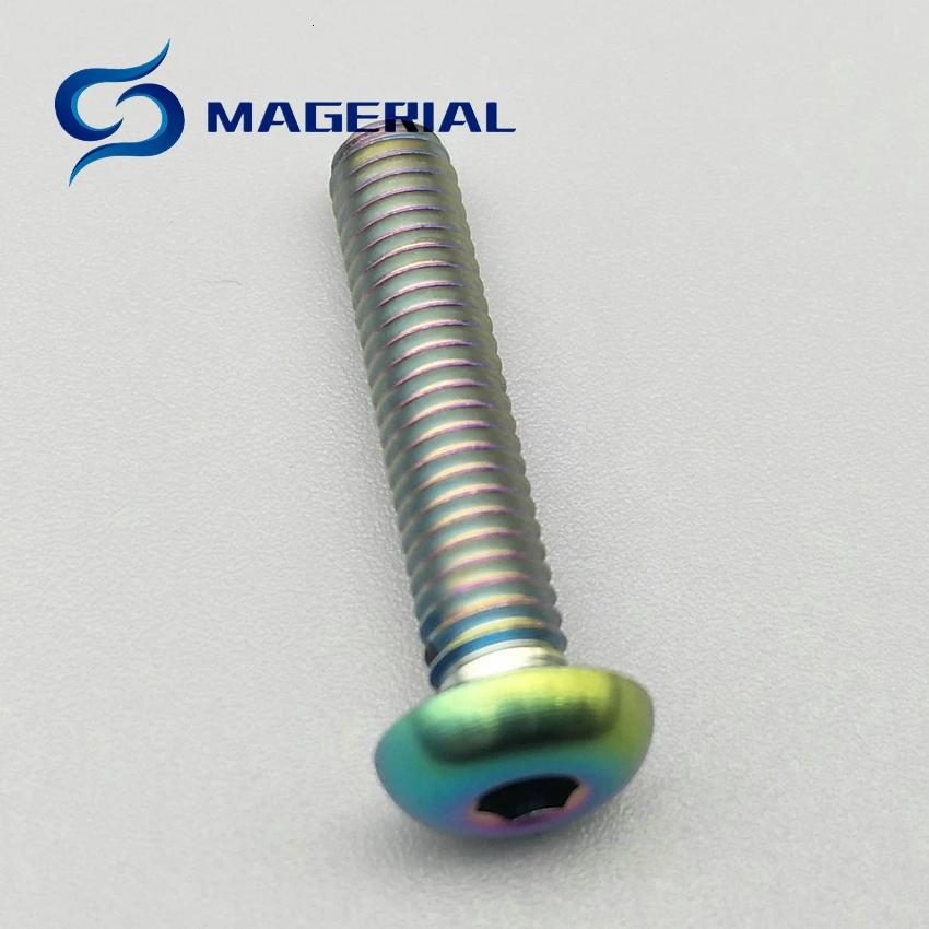 Ti Bolt M4 6 8 1015 20 титановые болты Золотая ферменная головка шестигранник Аллен головкой зонта винт для верховой езды конверсионный винт 6 шт