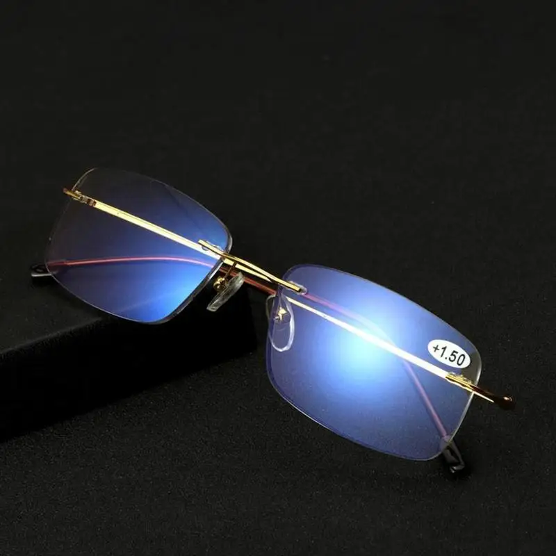 Титановый сплав анти-Blu-ray Смарт прогрессивные очки для чтения унисекс пресбиопические очки Мультифокальные очки диоптрий 1-3