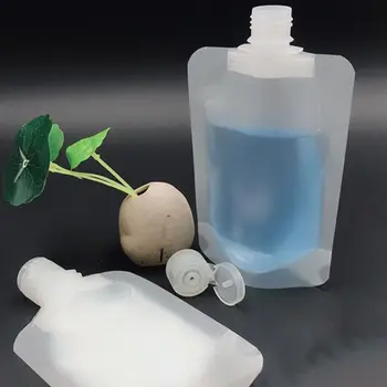 

5Pcs Travel Refillable Lotion Empty Bag Transparent Squeezeable Pouch Portable Shampoo Shower Gel Hand Sanitizer Container with