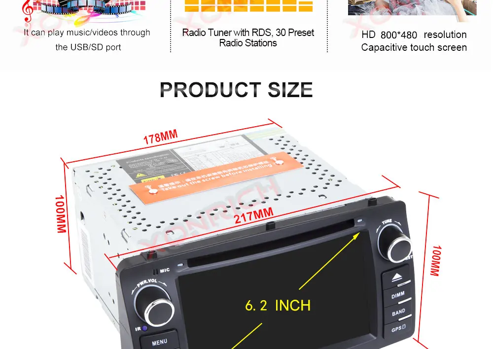 Discount Xonrich DSP 2 din Android 9.0 4G 64G car dvd player For Toyota Corolla E120 BYD F3 multimedia player stereo GPS radio navigation 20