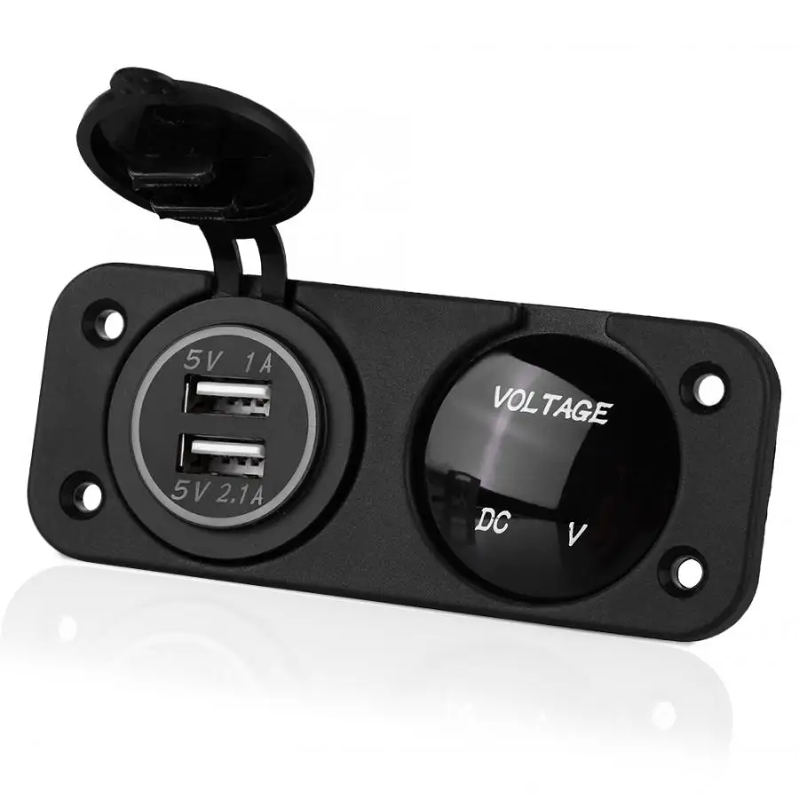 VGEBY двойной USB зарядное устройство адаптер вольтметр с синей led-подсветкой водонепроницаемый автомобиль лодка морской панели Лидер продаж высокое качество автомобильные аксессуары