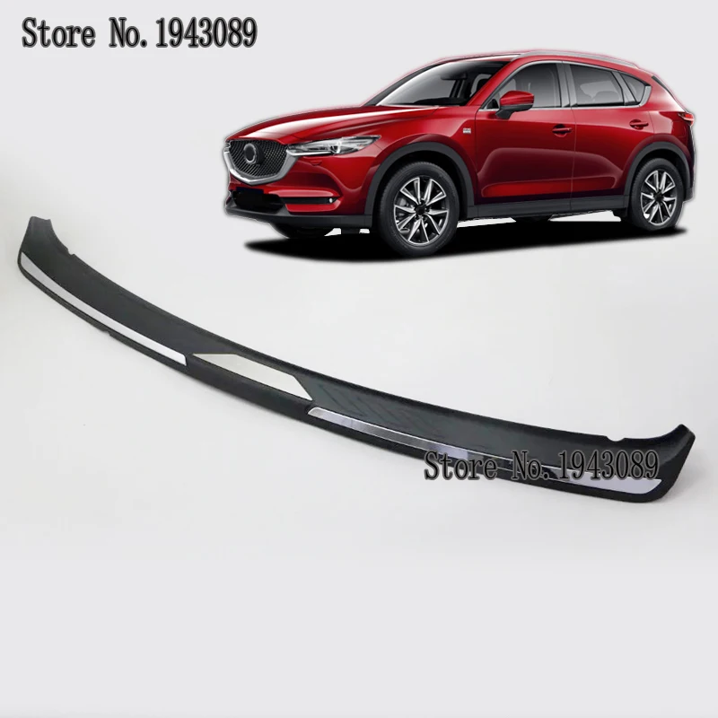 Подходит для Mazda CX5 CX-5 CX 5 ABS задняя колода Бампер протектор ШАГ ПАНЕЛЬ крышка загрузки подоконник подстилка в багажник отделка Гарнир - Цвет: Серебристый