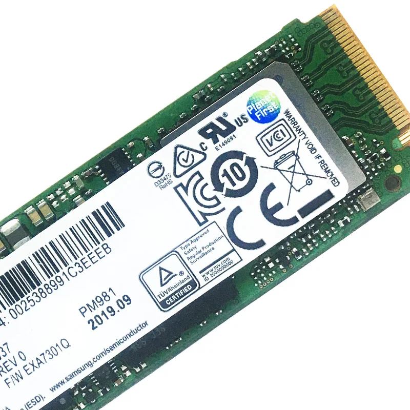 Оригинальный твердотельный жесткий диск PM981 SAMSUNG 1 ТБ 512 гб 256 M2 SSD NVMe PCIe 3 0x4