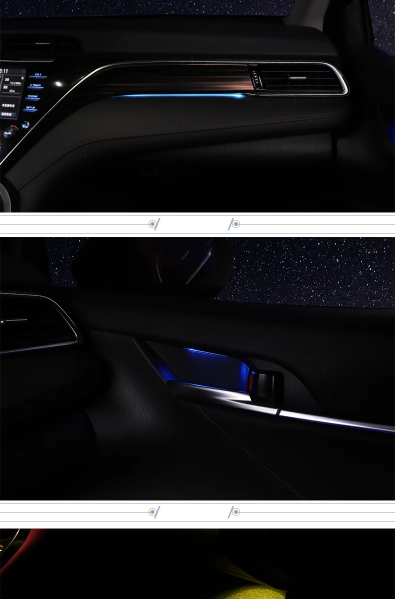 Lsrtw2017 для Toyota Camry авто Интерьер атмосферу светильник декоративный интерьер, Молдинги аксессуары 70 xv70